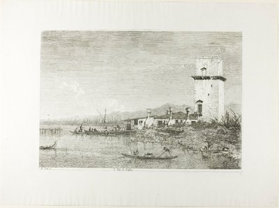 Tårnet i Malghera, fra Vedute af Canaletto