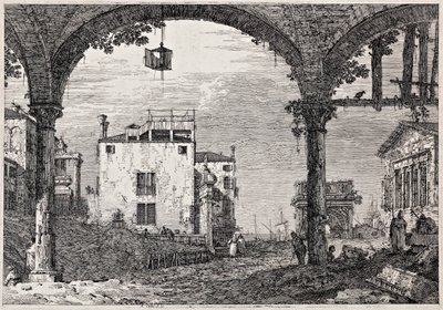 Portikken med en lanterne
fra serien »Vedute« (Udsigter) af Canaletto