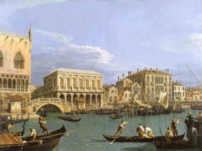 Udsigt over Riva degli Schiavoni, Venedig af Canaletto