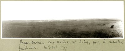ANZAC-division koncentrerer sig ved Asluj før angreb på Beersheba, 20. oktober 1917 af Capt. Arthur Rhodes