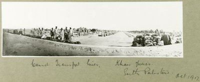 Camel Transport Lines, Khan Yunis, oktober 1917 af Capt. Arthur Rhodes