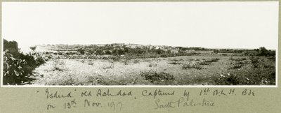 Esdud, gamle Ashdod, taget til fange af 1. A.L.H. Brigade den 13. november 1917 af Capt. Arthur Rhodes