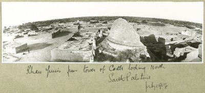 Khan Yunis fra slotstårnet, Sydpalæstina, juli 1917 af Capt. Arthur Rhodes