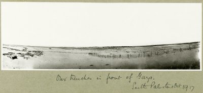 Vores skyttegrave foran Gaza, oktober 1917 af Capt. Arthur Rhodes