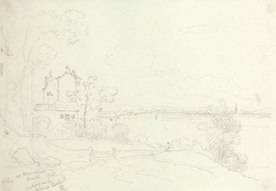 At Newnham Looking on the Severn Eastward, marts 1848 af Capt. Thomas Hastings