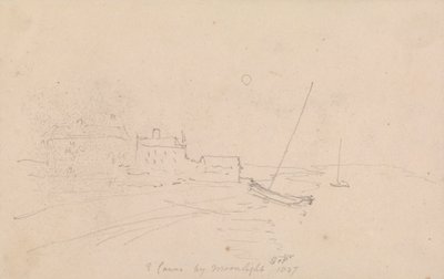 East Cowes af Moonlight, september 1827 af Capt. Thomas Hastings