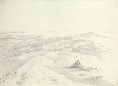 Fra Elton Hills ser mod Clevedon, 6. september 1845 af Capt. Thomas Hastings