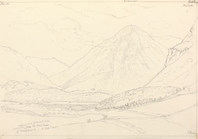 Grasmoor fra den vestlige base i Mellbreak, 2. august 1835 af Capt. Thomas Hastings