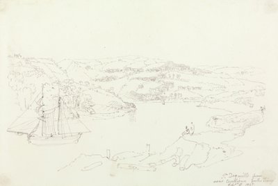 Saint Dogmaels fra Cardigan på Teifi, 8. september 1847 af Capt. Thomas Hastings
