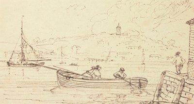 Skitse af bådmænd, West Cowes, 16. februar 1826 af Capt. Thomas Hastings