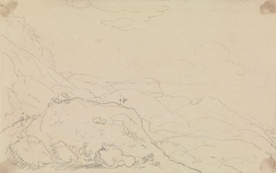 Skitse af Cliff and Hills nær kysten af Capt. Thomas Hastings