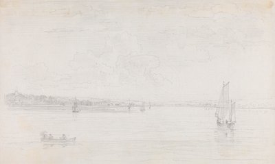 Skitse af Cowes, Isle of Wight, fra Solent af Capt. Thomas Hastings