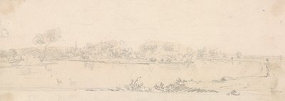 Skitse af et landskab over vandet af Capt. Thomas Hastings