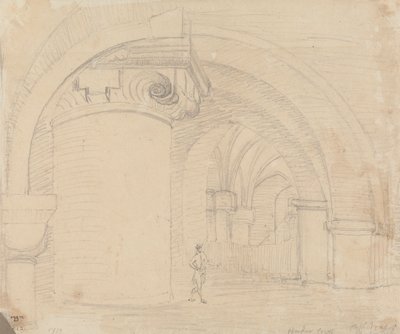 Undercroft, katedralen i Canterbury af Capt. Thomas Hastings