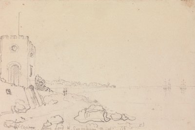 West Cowes fra Lord Henry Seymours badehus, oktober 1825 af Capt. Thomas Hastings