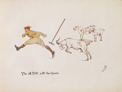 A.D.C. og gederne, fra The Leaguer of Ladysmith, 1900 af Captain Clive Dixon