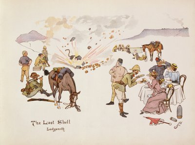 The Last Shell, Ladysmith, fra The Leaguer of Ladysmith, 1900 af Captain Clive Dixon