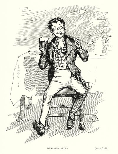 Dickens karakter: Benjamin Allen (litho) af Captain Edward Henry Handley Read