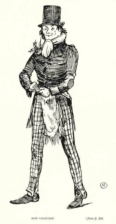 Dickens karakter: Bob Cratchit (litho) af Captain Edward Henry Handley Read