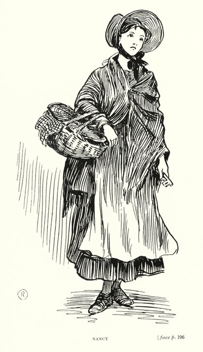 Dickens karakter: Nancy (litho) af Captain Edward Henry Handley Read