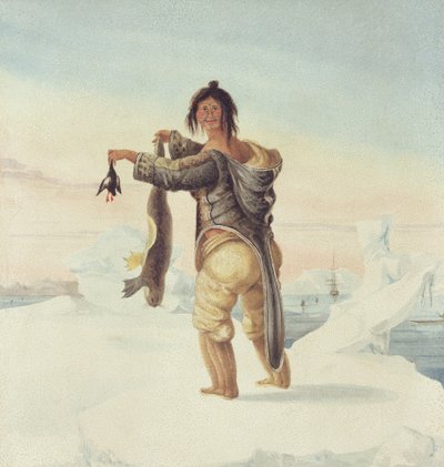 En esquimaux fra Savage Islands, 1821 af Captain George Francis Lyon