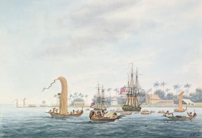 Point Venus, øen Otahytey, 1792 af Captain George Tobin
