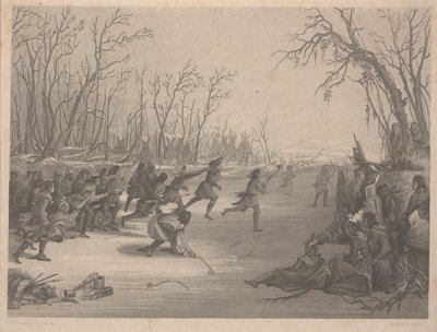 Ball Play of the Dahcota (Sioux) Indians, ætsning af Charles Kennedy Burt (1823-92), inden december 1850 (ætsning) af Captain Seth Eastman