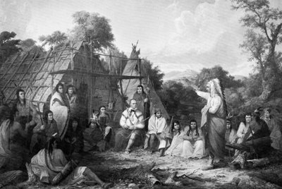 Det indiske råd, c1847. af Captain Seth Eastman