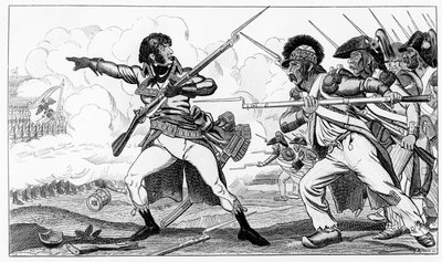 De frivillige i Sabots ved slaget ved Valmy, 20. september 1792, illustration fra 