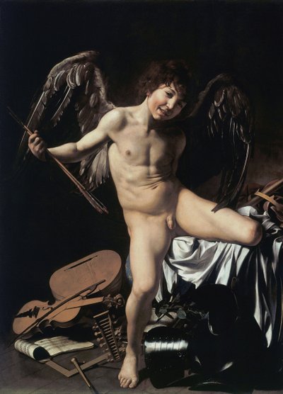 Tysk: Amor als Sieger Amor Vincit Omnia af Caravaggio