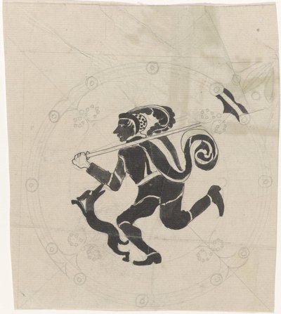 Hare jæger dekorativt design af Carel Adolph Lion Cachet