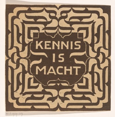 Viden er magt (original titel på objekt) af Carel Adolph Lion Cachet