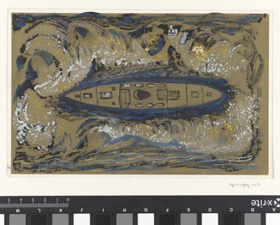 Design til vignet af Koninklijke Paketvaart Maatschappij af Carel Adolph Lion Cachet