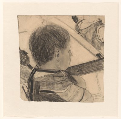 Skolebarn, set bagfra diagonalt af Carel Adolph Lion Cachet