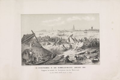 Oversvømmelsen i Bommelerwaard. januar 1861 (titel på objekt) af Carel Christiaan Antony Last
