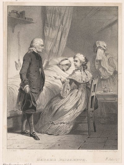 Elisabeth af Frankrig ved sengen af ​​en syg person af Carel Christiaan Antony Last