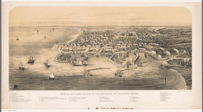 Odessa Havn Fugleperspektiv af Odessa med dets havne og befæstninger (titel på objektet) af Carel Christiaan Antony Last