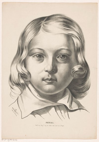 Hovedet af en dreng Pictura (serietitel på objekt) af Carel Christiaan Antony Last