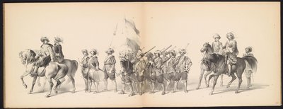 Masquerade of the Leiden Students, 1850 (plade 10) Intogt af Frederik Hendrik i 