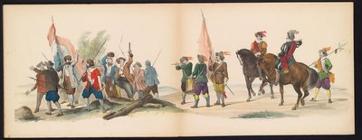 Masquerade of the Leiden Students, 1850 (Tavle 12) Intogt af Frederik Hendrik i 