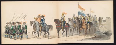 Masquerade of the Leiden Students, 1850 (Tavle 13) Intogt af Frederik Hendrik i 
