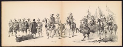 Masquerade of the Leiden Students, 1850 (plade 9) Intogt af Frederik Hendrik i 