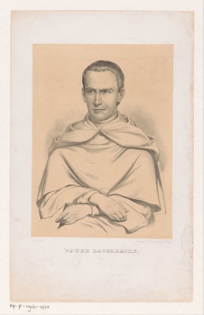 Portræt af Jean-Baptiste Henri Lacordaire af Carel Christiaan Antony Last