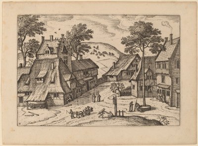 Landsbyplads med helligdom af Carel Collaert