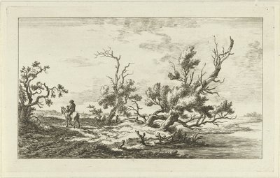 Rytter i et landskab Landskaber (A-F) (serietitel) af Carel Lodewijk Hansen