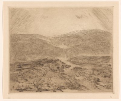 Klitlandskab med solstråler af Carel Nicolaas Storm van 