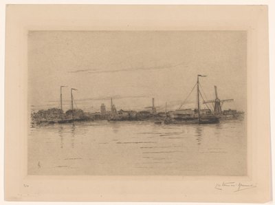 Udsigt over Dordrecht af Carel Nicolaas Storm van 
