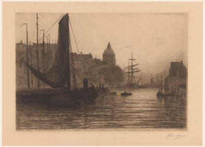Havn i Dordrecht om natten Port a Dordrecht, soir (original titel) af Carel Nicolaas Storm van 