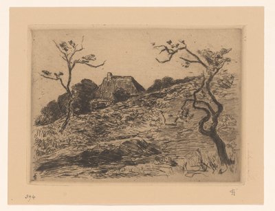 Hus bag en bakke nær Materborn af Carel Nicolaas Storm van 