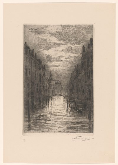 Kanal i Dordrecht om natten Dordrecht. Canal, effet de soir (original titel) af Carel Nicolaas Storm van 
